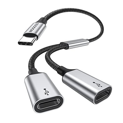 USB C - USB Cメスアダプター USB Yスプリッターケーブル (モニターと充電用ではあり...