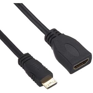 エレコム mini HDMI - HDMI 変換ケーブル 10cm ブラック TB-HDAC2BK｜straw-osaka