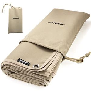 JIMENCE（ジーメンス） グランドシート 厚手 1000D 120×200cm 防水 両面撥水 収納袋付き ソロ用 (ベージュ)