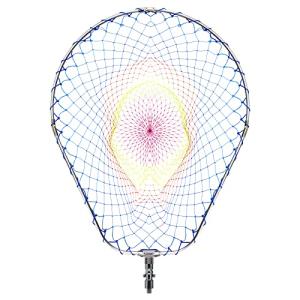 SANLIKE ランディングネット タモジョイント アルミ製 大型タモ網 折りたたみ ナイロンネット 超軽量 オーバルフレーム Ｌサイズ タモ枠｜straw-osaka