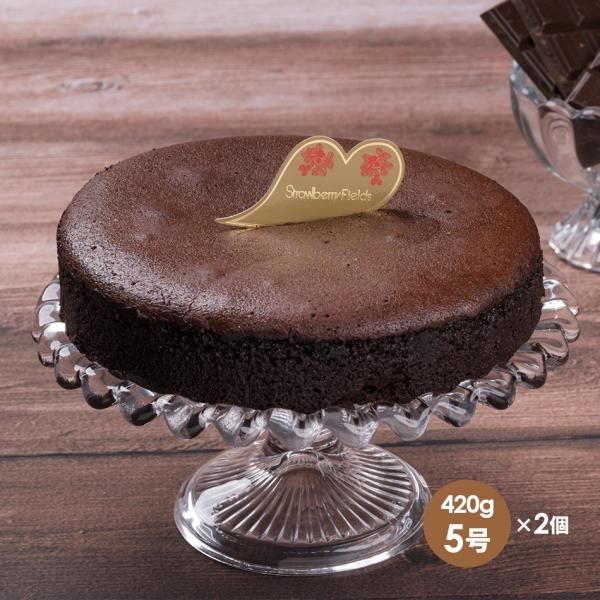 濃厚チョコケーキ×2個セット チョコ 濃厚 チョコケーキ 5号 15cm径 誕生日 ギフト プレゼン...