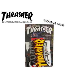THRASHER【スラッシャー】STICKER 10PACK ステッカー 10パック 13064｜stream-hat