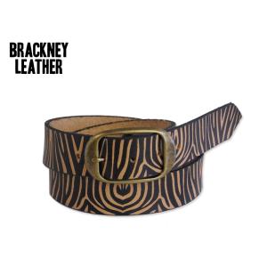 新品☆USA製 BRACKNEY LEATHER WORKS 花柄 型押し ペイント レザー