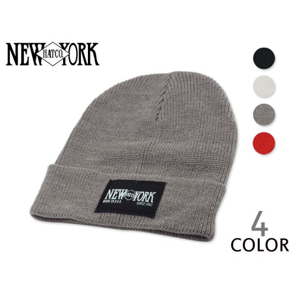 NEWYORK HAT【ニューヨークハット】＃4687 Logo Patch Knit ロゴパッチ ...