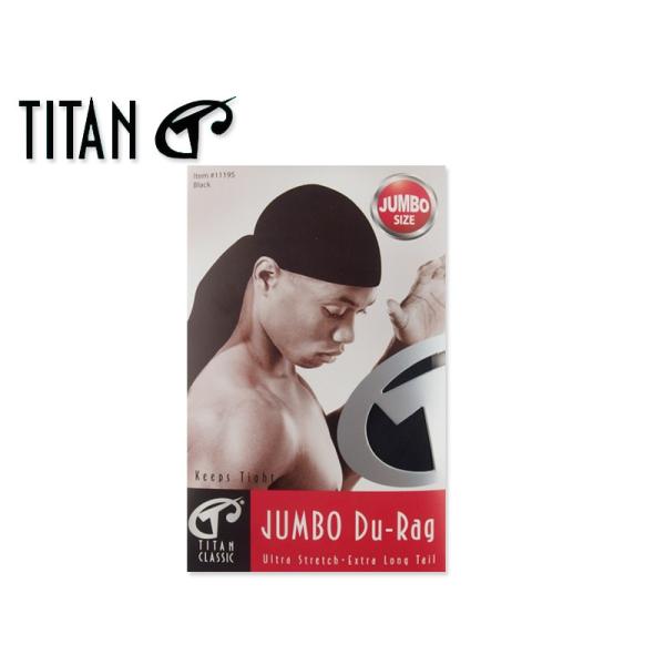 TITANDONNA タイタンドナ JUMBO DU-RAG BLACK ジャンボ ドゥーラグ ブラ...