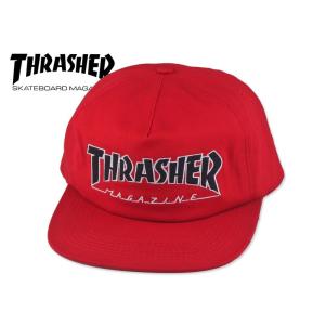 THRASHER【スラッシャー】OUTLINE CAP RED アウトライン レッド 17001｜stream-hat