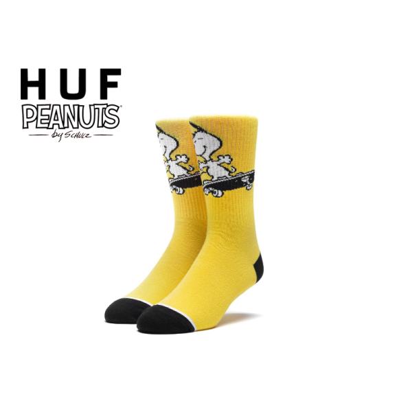 HUF×PEANUTS【ハフ×ピーナッツ】SKATE CREW SOCKS YELLOW スケート ...