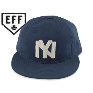 EBBETS FIELD FLANNELS COTTON BALLCAP BROOKYN EAGLES 1935 NAVY エベッツフィールドフランネルズ コットン  ネイビー 19175｜stream-hat