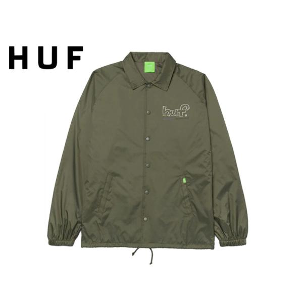 HUF【ハフ】DROP OUT COACHES JACKET FOREST GREEN コーチジャケ...