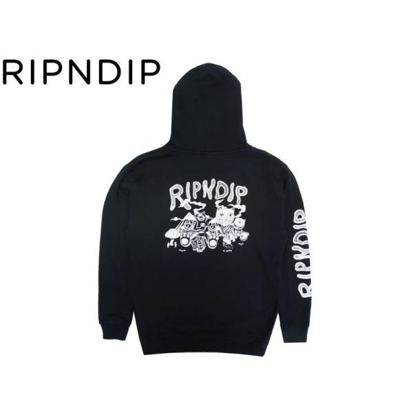 RIPNDIP【リップンディップ】Dark Twisted Hoodie Black パーカー ブラ...