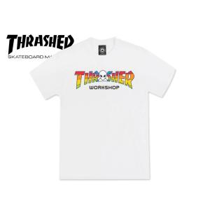 THRASHER×Alien Workshop スラッシャー×エイリアンワークショップ SPECTRUM T-Shirt White Tシャツ ホワイト 20813｜stream-hat