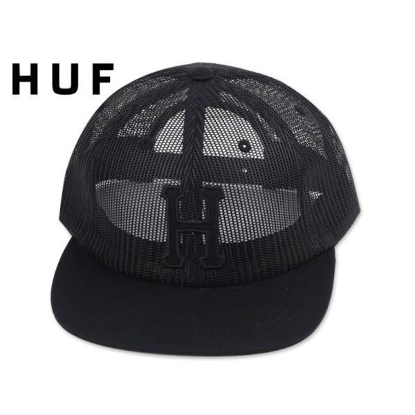 HUF ハフ MESH H 6PANEL CAP BLACK メッシュキャップ キャップ ブラック ...