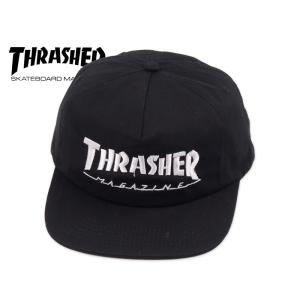 THRASHER スラッシャー MAG LOGO SNAPBACK CAP BLACK マグロゴ スナップバックキャップ ブラック 21171｜stream-hat