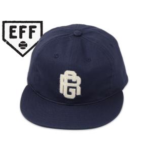 EBBETS FIELD FLANNELS エベッツフィールドフランネルズ COTTON BALLCAP GRAND RAPIDS BALCK SOX 1947 NAVY コットン ボールキャップ ネイビー 21356｜stream-hat