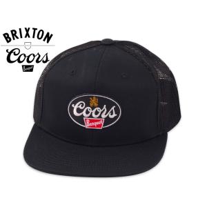 BRIXTON×COORS ブリクストン×クアーズ GRIFFIN TRUCKER MESHCAP BLACK/BLACK メッシュキャップ ブラック/ブラック21440｜stream-hat