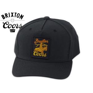 BRIXTON×COORS ブリクストン×クアーズ LEGENDS SNAPBACK CAP BLACK キャップ ブラック 21442｜stream-hat