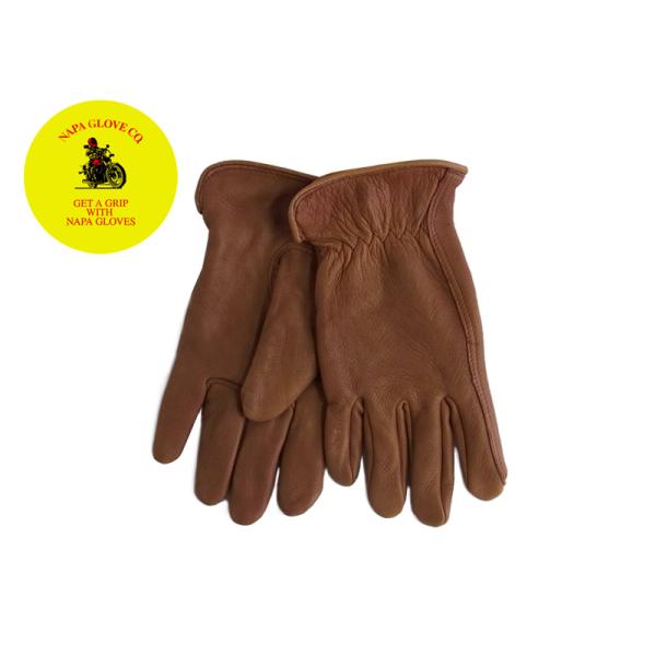 NAPA GLOVE ナパグローブ 812FL BROWN DEERSKIN DRIVER WITH...