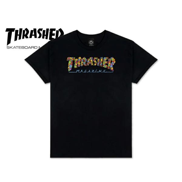 THRASHER スラッシャー SMILE BY SPANKY T-Shirt Black Tシャツ...