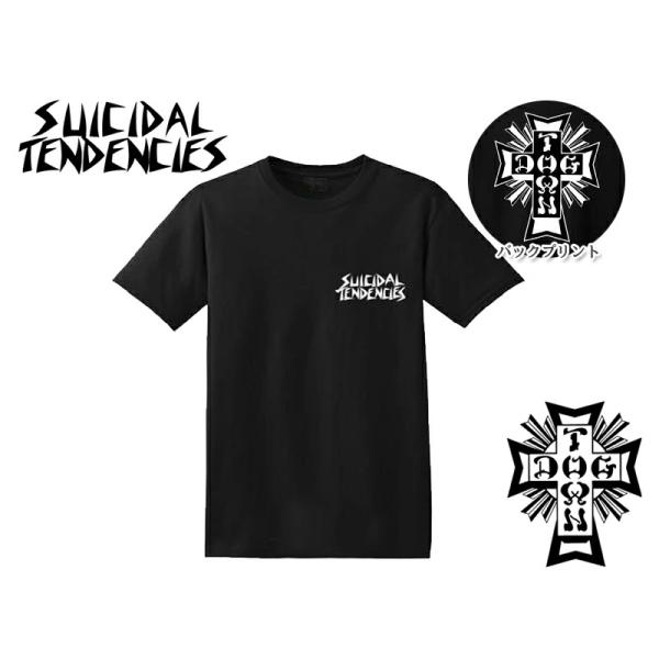 SUICIDAL×DOGTOWN スーサイダル×ドッグタウン SxTx T-SHIRTS BLACK...