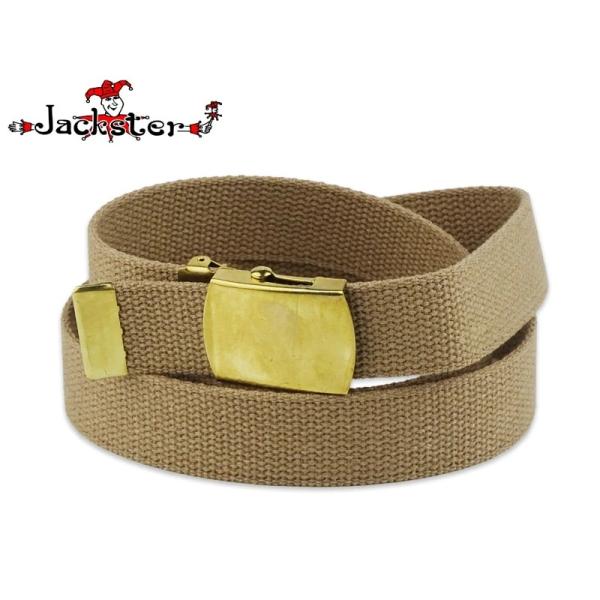 JACKSTER ジャックスター MILITARY WEB BELT BUFF/GOLD ジャックス...
