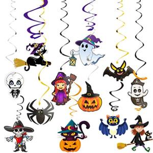 BESTOYARD ハロウィン 飾り付け セット 部屋飾り ガーランド 螺旋状 吊り飾り デコレーション お祝い パーティー小物 12点セット