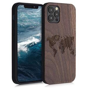 kwmobile 対応: Apple iPhone 12 / 12 Pro 木製ケース - 木製 携帯ケース TPUバンパー - ナチュラル ウッド