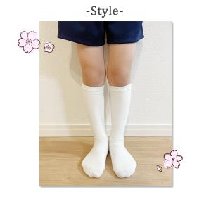 靴下 キッズ ハイソックス 白 黒 紺 男 女...の詳細画像2