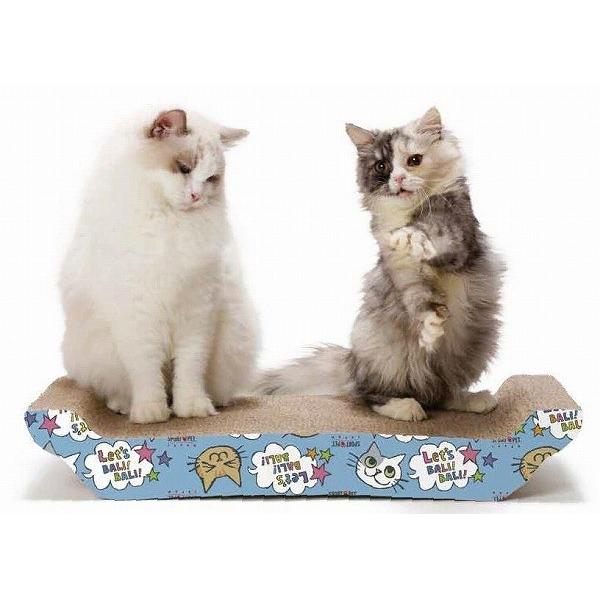 猫壱 バリバリベッド L 猫柄 猫用爪とぎ 爪とぎ つめとぎ 猫 ねこ ネコ シンプル おしゃれ