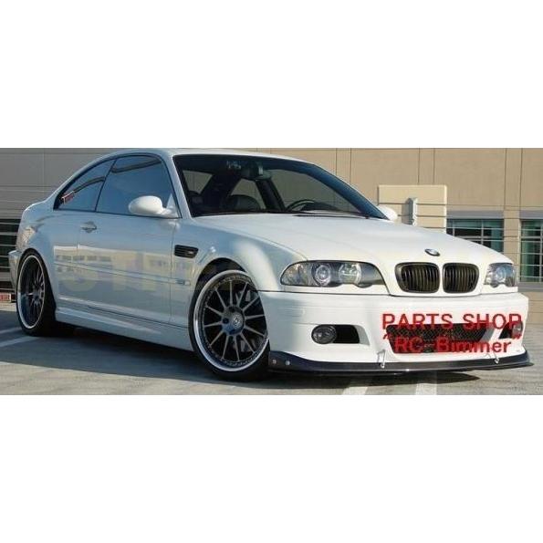 BMW E46 M3用 ACSタイプ カーボン フロントスポイラー 3ピース リップスポイラー フロ...