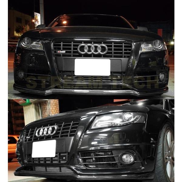 AUDI アウディ B8 A4 Sライン S4 前期用 カーボン フロントスポイラー リップスポイラ...