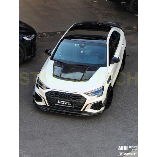 AUDI アウディ 8Y A3 S3 RS3用 フルカーボン ボンネット 2種類有 綾織カーボン フ...