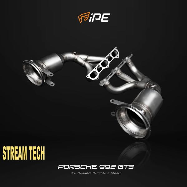 iPE イノテック PORSCHE 992 GT3用 エキマニ ステンレス製 キャタパイプ キャタラ...