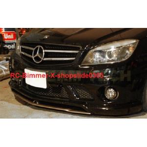 BENZ メルセデス ベンツ W204 C63 AMG 前期用 CAタイプ カーボン フロントスポイラー リップスポイラー フロントリップ 綾織 Cクラス T-1 ハーフカーボン 人気｜streamtech