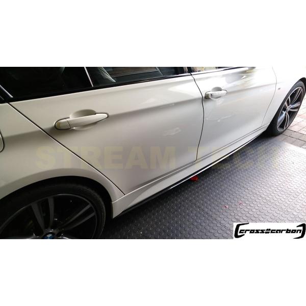 BMW F30 F31 3シリーズ Mスポーツ用 パフォーマンスタイプ カーボン サイドスカート サ...