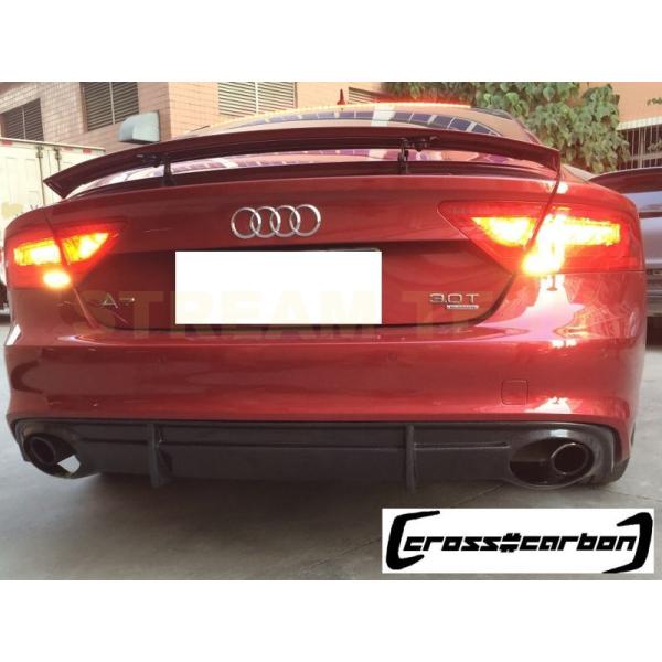 AUDI アウディ C7 4G A7 Sライン S7 前期用 RS7タイプ カーボン リアディフュー...