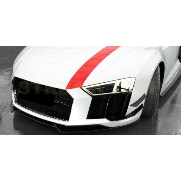 AUDI アウディ 4S R8 前期用 LMSタイプ カーボン フロントスポイラー 3ピース リップ...
