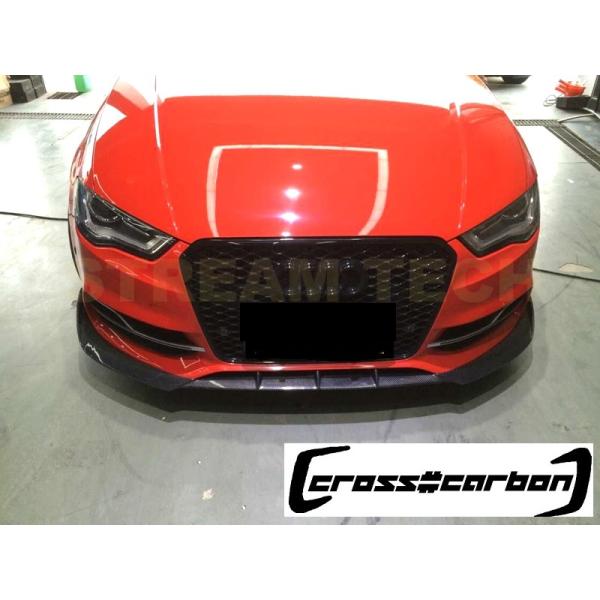 AUDI アウディ 8V A3 Sライン S3 セダン用 カーボン フロントスポイラー フロントリッ...