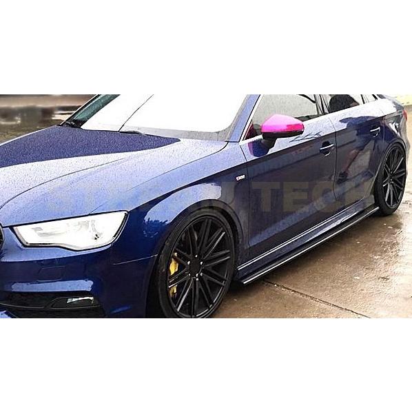 AUDI アウディ 8V A3 Sライン S3 セダン用 カーボン サイドスカート サイドステップ ...