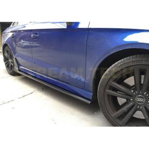 AUDI アウディ 8V A3 Sライン S3 セダン用 カーボン サイドスカート サイドステップ ...