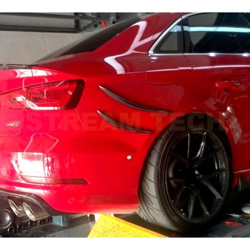 AUDI アウディ 8V A3 S3 前期用 カーボン リアカナード 4点セット リアバンパーカナー...