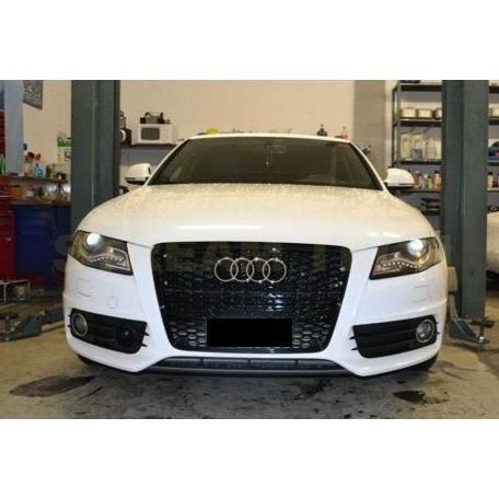 AUDI アウディ B8 8K A4 S4 前期用 RSタイプ ハニカムグリル オールブラック セン...