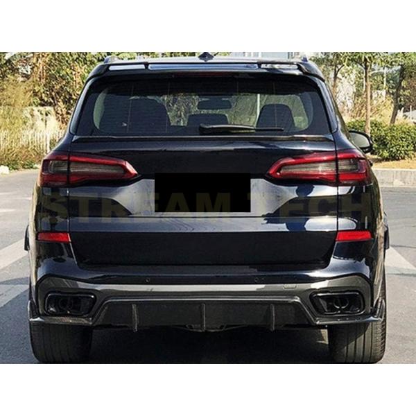 BMW G05 X5 Mスポーツ用 3ピースタイプ カーボン リアディフューザー リアアンダースポイ...