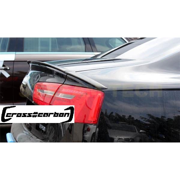 AUDI アウディ C7 4G A6 S6 セダン用 3ピース トランクスポイラー PU製 リアスポ...
