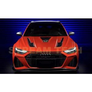 AUDI C8 RS6 アバント用 ブラックシリーズ カーボン エアロセット リップ サイドスカート...