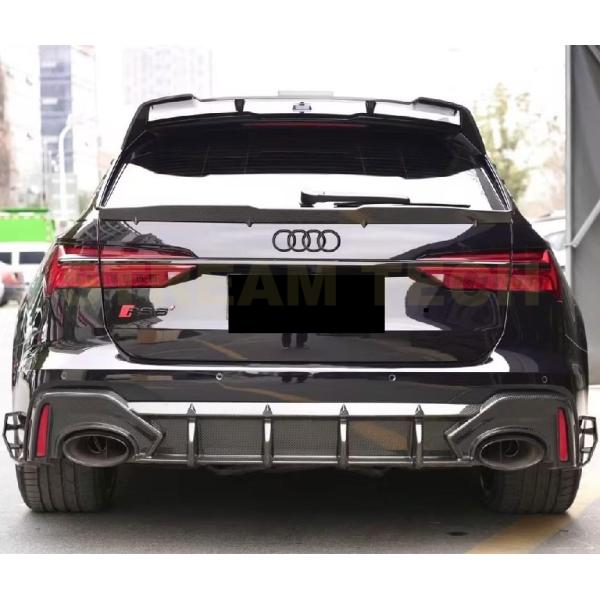 AUDI アウディ C8 RS6 アバント用 DTMタイプ ドライカーボン リアディフューザー リア...