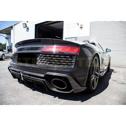 AUDI アウディ 4S R8 後期用 カプリストタイプ ドライカーボン リアディフューザー リアア...