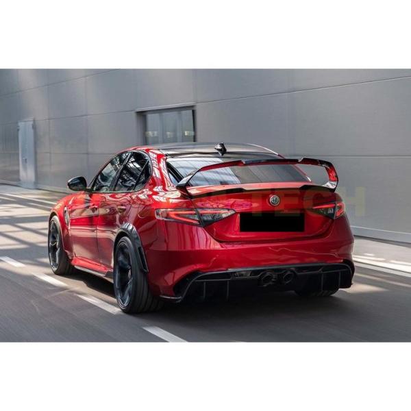 Alfa Romeo アルファロメオ ジュリア用 GTAタイプ 2段式 カーボン リアウイング GT...
