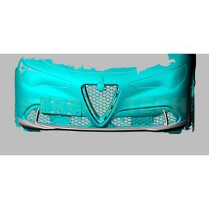 Alfa Romeo アルファロメオ ステルヴィオ用 クアドリフォリオルック カーボン フロントスポ...