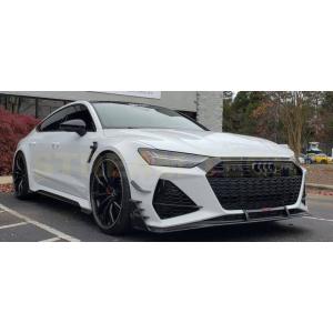 AUDI アウディ C8 RS7用 アブトタイプ ドライカーボン フロントバンパー ダクトトリム バ...