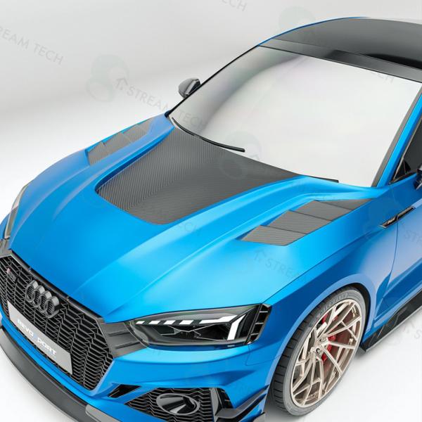 REVOZPORT◆AUDI B9.5 後期RS5 ダクト付エンジンフード◆ドライカーボン/F5/R...